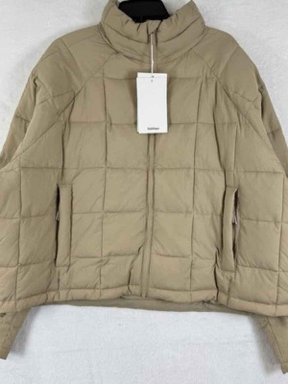 Halfdays Nellie Packable Puffer Jacket XL Womens Chai Beige Tan New